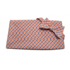 Orange and Purple Tattersall Plaid Cummerbund and Tie